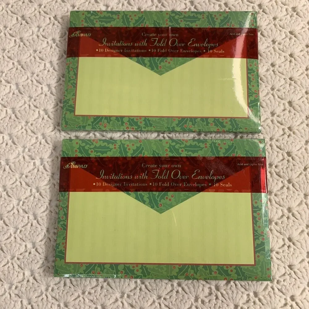 Lot Of AMPAD PRINTABLE CREATE YOUR OWN HOLIDAY 66 COUNT INVITATIONS 3 Styles